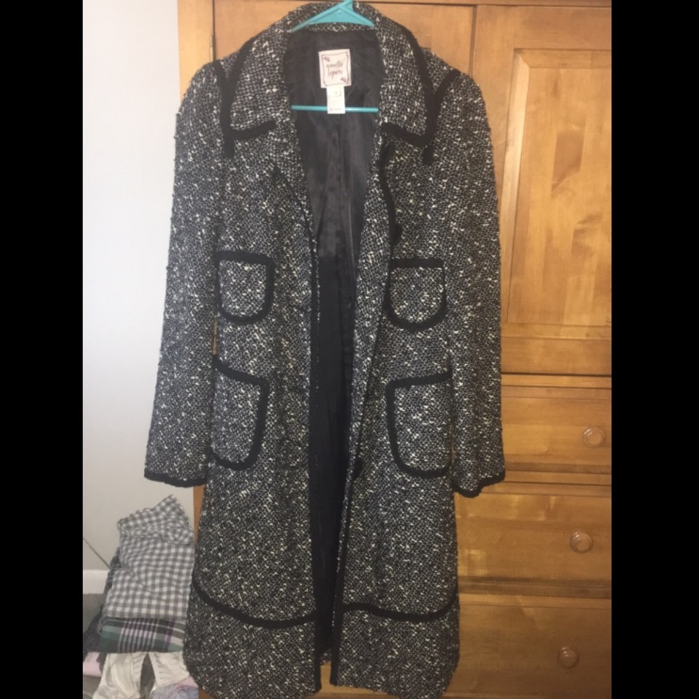 Black and White Long Coat